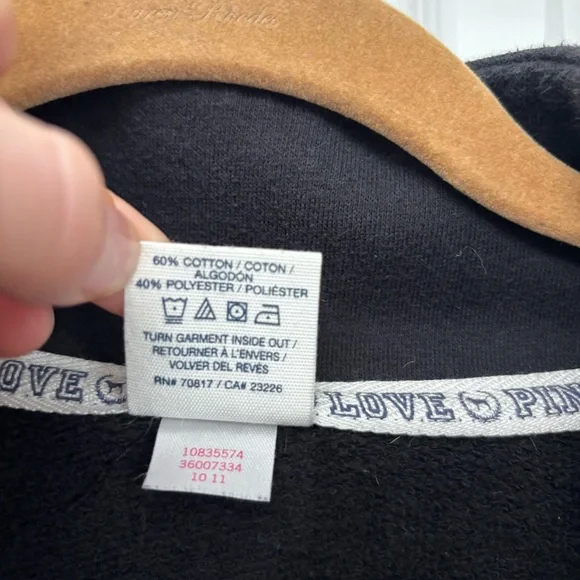 Black Quarter Zip Pullover | Victoria’s Secret PINK M - Picture 6 of 8